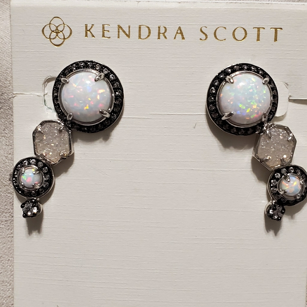 Kendra Scott Opal Kyocera & Drusy Caralyn Ear Clim